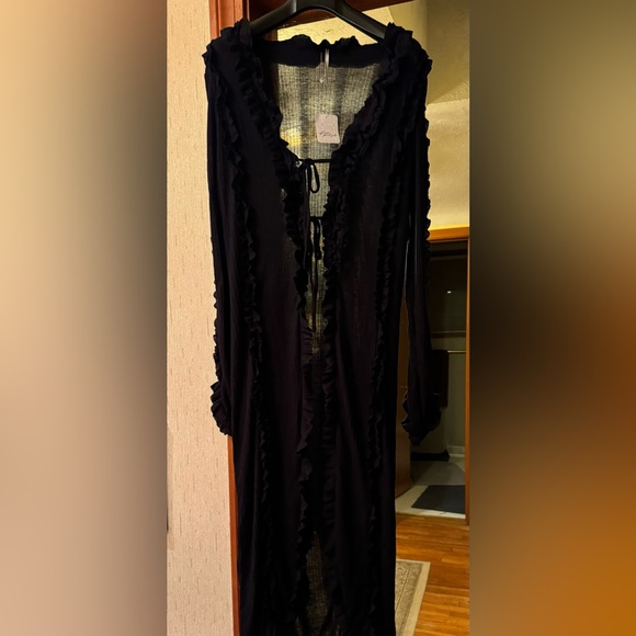 Free People Get It Girl Maxi Top Small BNWT Black - Picture 6 of 12